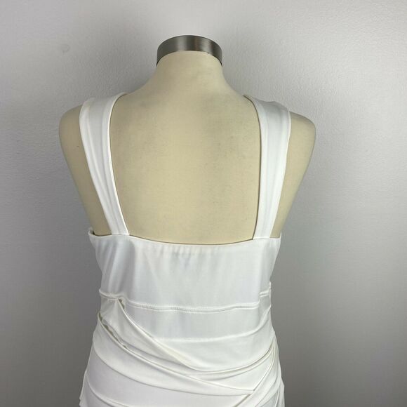 Jodi Kristopher Large White Beaded Shift Dress - Picture 9 of 13